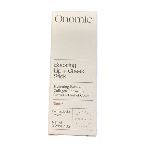 (BA1) ONOMIE Boosting Lip + Cheek Hydrating & Collagen Stick in Tamar,New in Box - Picture 3 of 7